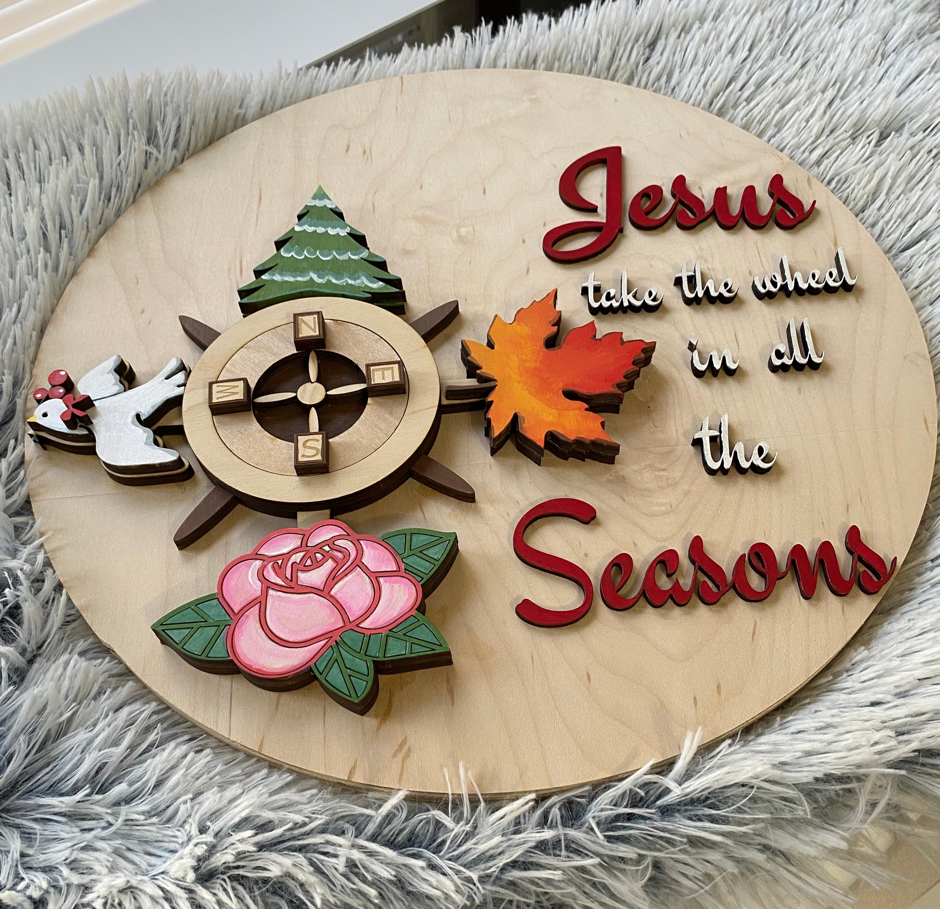 Jesus take the wheel door hanger