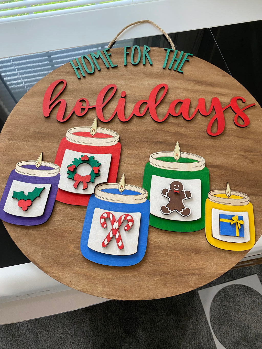 Christmas door round