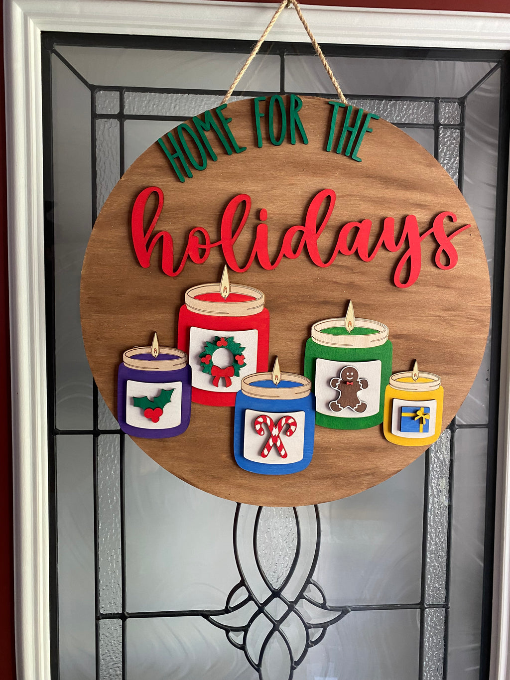 Christmas door round