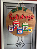 Christmas door round