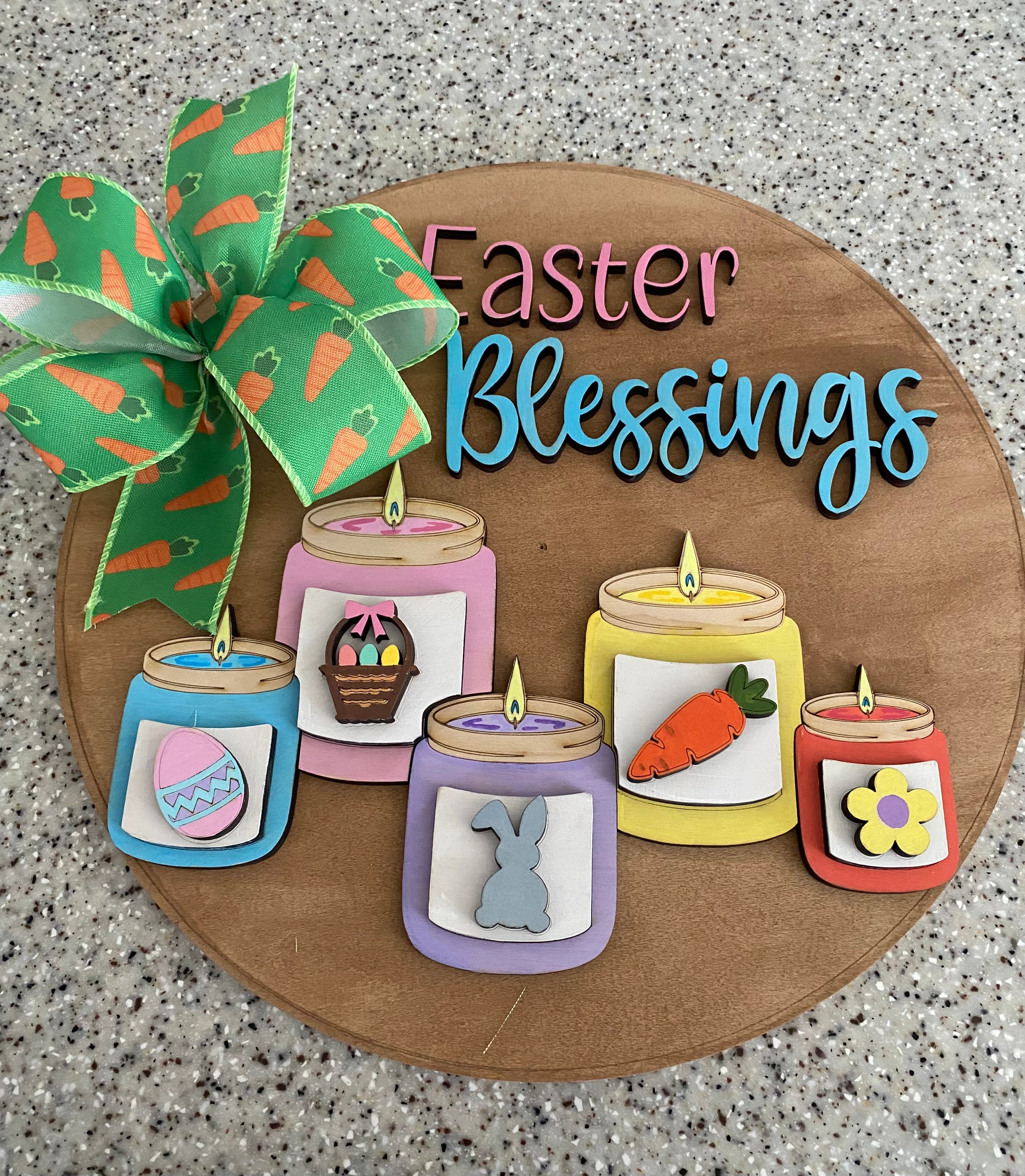 Easter blessings door hanger