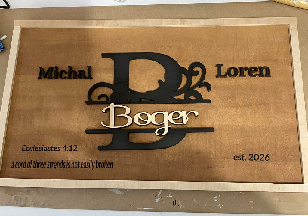 Customized name sign