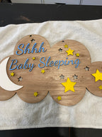 Baby sleeping door hanger